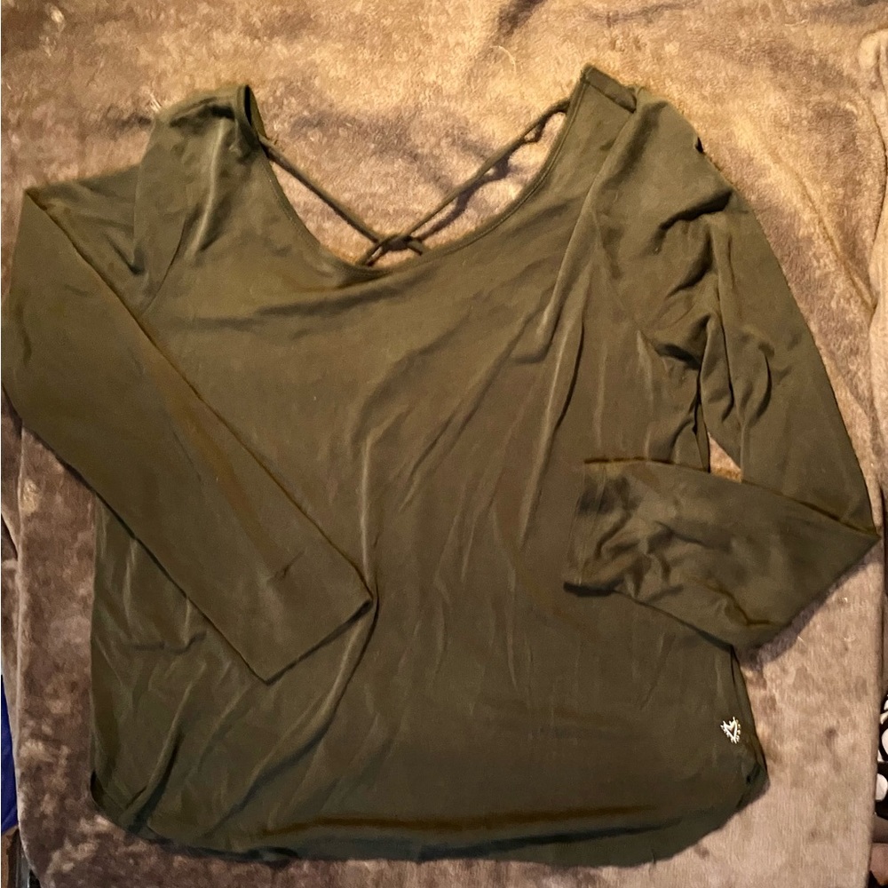 Strappy open back blouse